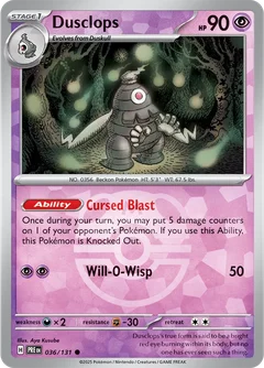 Dusclops Master Ball Holo 36